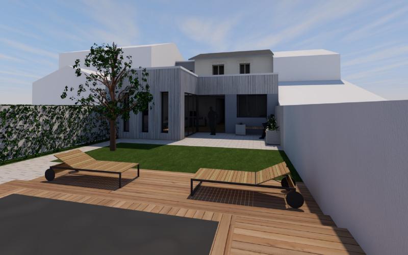 Perspective vue arrière maison